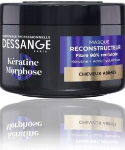 DESSANGE Masque Reconstructeur Kératine Morphose Cheveux Abîmés 280ml | Enrichi acide hyaluronique, Répare & renforce fibre capillaire, Hydratation intense, Gamme Morphose