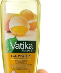 Vatika Naturals Huile capillaire multivitaminée aux protéines d'œuf – 200 g | Conditionne, répare, renforce | Conditionnement en profondeur avec des bienfaits de l'œuf naturel