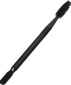 Brosse à Mascara Double Embout 1pc, Bois Métal Nylon Noir | Pinceau à Sourcils Professionnel, Outil Maquillage Yeux pour Filles et Femmes, Facile à Nettoyer