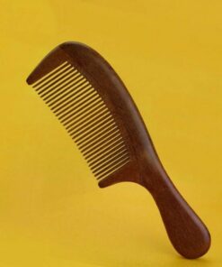 Peigne à dents pour soins capillaires, brosse de massage, peigne en bois de santal rouge naturel