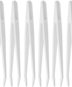 Utoolmart Lot de 3 pinces à épiler en plastique non magnétique Noir 120 mm, UT190724N-0076, blanc, hard white 05;10pcs