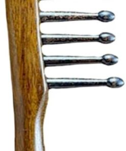 Peigne à Dents Larges Design Ergonomique Pratique pour Massage Cuir Chevelu en Bois de Santal pour Soins Capillaires Quotidiens