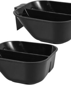 Artibetter Lot de 2 Bols à Teinture Noirs en Plastique Base Antidérapante et Poignée, Bol Mélangeur pour Coloration et Soins Capillaires DIY pour Coiffeurs Professionnels