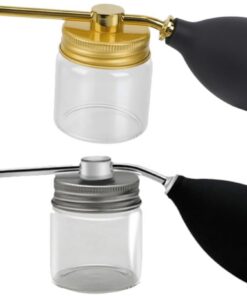 Ciieeo Flacon Pulvérisateur Transparent Pack de 2 en Silicone et Plastique Distribution Uniforme, Outil de Recharge pour Poudre Capillaire Salon et Coiffure