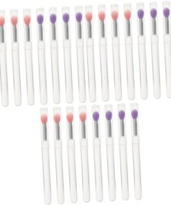 Healeved 24pièces Applicateurs Pour Fards à Paupières Et Masques à Avec Couvercle Transparent Outils De Maquillage Et Pour Usage Personnel Et Professionnel