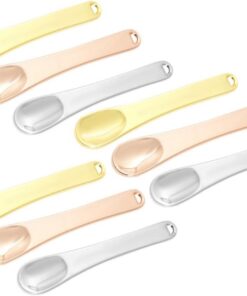 Gatuida Outil de Soin Peau 9pcs Cuillères à Crème Yeux en Alliage de Zinc, Spatules Cosmétiques pour Maquillage Apparence Élégante et Fonction de Mélange