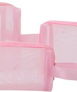 Trousses De Maquillage en avec Fermeture Éclair Ensemble 3 Pièces Portables | Trousse De Toilette En Rangement pour Maison Chambre Étudiante Salle de Sport Courts Séjours