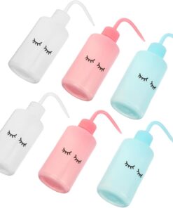 Healeved Lot de 6 Flacons en Plastique Squeezable 250ml pour Lavage de Cils et Arrosage de Plantes, Réutilisables et Faciles à Stocker, Outil Pratique pour Soins de Beauté