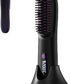Brosse lissante Outil De Lissage Chauffant Anti-Brûlure | Lisseur Sans Fil Pour Cheveux Soin capillaire anti-brûlure pour routine matinale, s, maison, salon, déplacements