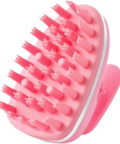 VALICLUD Brosse à Shampoing Électrique Massage Du Cuir Chevelu Compact Silicone Rose Pour Soin Capillaire Bain Et Bain