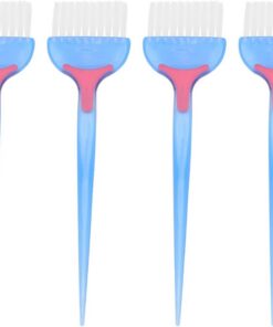 STOBAZA Pinceaux à Teinture pour Cheveux Brosse Douce en ABS Bleu Set de 4 pour Coloration et Soin Capillaire, pour Traitements et Mèches en Salon