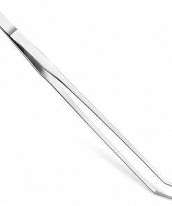 Pince à épiler extra longue de 27 cm à pointe incurvée, pince d'alimentation en acier inoxydable, pince à épiler pour plantes aquatiques avec poignée antidérapante, outil de revêtement résistant à la