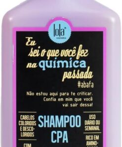 Lola Cosmetics - Shampooing EU Sei O Que VOCÊ FEZ NA QUÍMICA Passo 1-250ML - Réparation pour Cheveux Traités Chimiquement