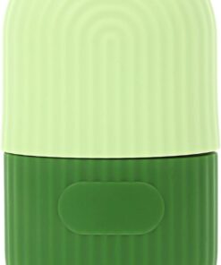 Angoily Rouleau de Glace Visage Outil de Massage Facial Vert en Silicone Léger et Portable, pour Soin Peau et Voyages
