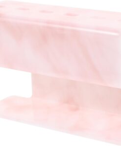 STOBAZA Support de Rangement Étagère Stylée pour Pinces à Épiler Design Élégant en Plastique Léger Effet Marbre Rose pour Outils D'extension de