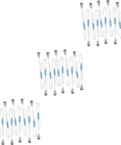 Healeved 30pièces Brosse à Tube Transparent Avec Paillettes Outils De Maquillage Pour Sourcils Et Et Portables