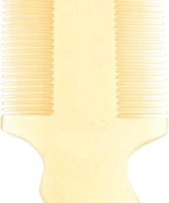 Peigne à Poux Dents Fines en Corne de Buffle à Double Face et Manche Long, pour Élimination Précise des Pellicules et Soin Capillaire à Domicile
