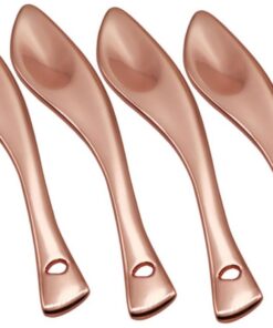 VALICLUD 4 Pièces Cuillères de Cosmétique Métalliques Rose Doré Outils de Crème pour Visage Accessoires Pratiques