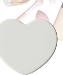 Miroir De Poche Portable Outil de Coiffe en Forme de Cœur | Miroir Portable Léger Pour Adolescents Femmes – Sac à Main, Salle de Bain, Chambre, Coiffeuse, Douche, Coiffure