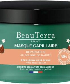 BeauTerra - Masque Capillaire 2 en 1 Réparateur - Avec ou Sans Rinçage - Masque expert douceur pour cheveux secs, bouclés ou fragilisés pour nourrir et réparer avec action réparatrice