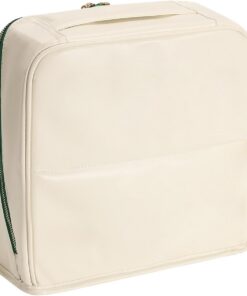 Trousse de maquillage en cuir imperméable à suspendre pour outils de beauté, accessoires de papeterie, organiseurs de cosmétiques en cuir avec fermeture, D, L