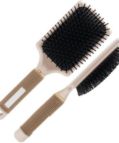 VALICLUD Brosse De Massage Pour Cheveux Avec Coussin Air Peigne Poils Démêlage Et Soins Capillaires Doré