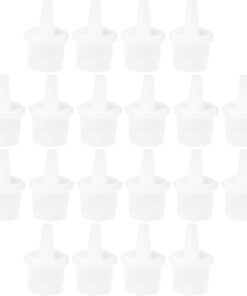 Gatuida Lot de 20 Embouts de Rechange Transparents pour Colle à Extension de Cils Anti-Blocage Diamètre 1 CM Outil Professionnel et Familial pour Rehaussement de Cils Accessoire
