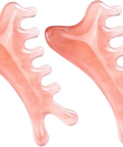 HEMOTON 2 Pièces Peigne de Massage Chevelu Portable Forme de Dauphin Outil Gua Sha pour Soins Capillaires Soulagement Tension et Stimulation Santé Du Chevelu