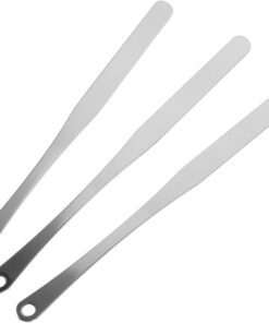 VICASKY 3pièces Spatule Cosmétique Acier Inoxydable Pour Mélanger Fond De Teint Lot De Spatules De Maquillage Avec Manche Long Pour Application Facile