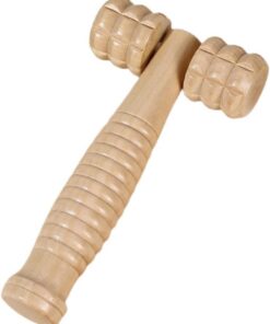 Masseur en Bois Rouleau Manuel Rond pour Jambes et Bras | Khaki, Surface Lisse, Format Compact, Adapté aux Voyages, Outil à Emporter Partout