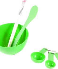 Healeved De Bol Brosse Et Cuillère Pour Masque Facial Outils De Soins De Peau Couleur Verte