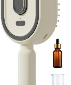 Brosse à Vapeur pour Cheveux Peigne à lumière rouge rechargeable | Brosse vapeur électrique sans fil anti-frisottis pour femme, , soin capillaire, nourrissant, nettoyant