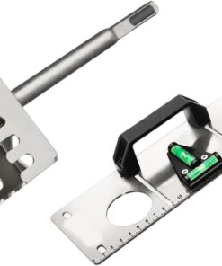 Coupe-trou carré avec guide d'alignement en acier à haute teneur en carbone - Outil d'installation rapide pour électriciens et travaux d'amélioration de la maison - Coupe-acier à haute teneur en