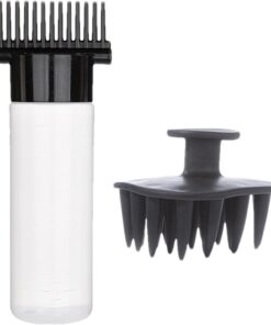 Bouteille Applicateur à Peigne Massageur Cuir Chevelu | Bouteille Huile Capillaire Massageur de Cuir Chevelu pour les Soins de Teinture, Shampoings, Salons, Stylisme, Coiffure et