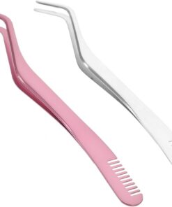 VICASKY 2pièces Pince à Cils Petite Acier Inoxydable Lot De Outils Professionnels Pour Épiler Les Cils Accessoire Féminin Pratique