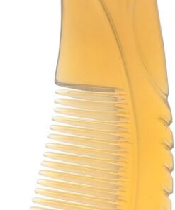 Ciieeo Peigne en Corne de Bœuf 16 Cm Incurvé Épais pour Massage du Cuir Chevelu et Démêlage, Accessoire Naturel pour Femmes et Hommes, Usage Domestique et Soin Capillaire Quotidien