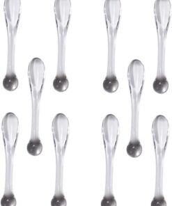 Gatuida Lot de 10 Spatules en Abs pour Crème Visage, Cuillères à Crème de Beauté Pratiques, Outil pour Appliquer Masques et Observer Quantité Restante, Soins du Visage