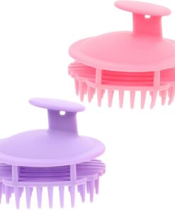 Gatuida 6pièces Peigne de Massage pour Cheveux et Chevelu Brosse Silicone Multifonctionnelle Exfoliante pour Douche et Soins Capillaires