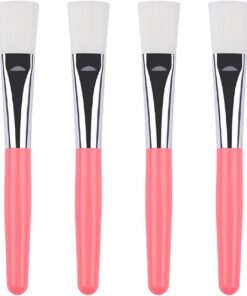 Lot de 4 applicateurs hygiéniques pour le visage - En fibre artificielle - Sans perte de poils - Outils de soins de la peau pour la maison et le salon de beauté
