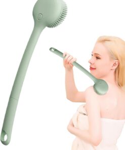 Electric Body Brush Back Scrubber, Detachable Long Handle Body Scrubber for Deep Cleansing, Rechargeable Bath for Dorm and Hotel Use, Effective Cleaning Tool for Smooth Skin