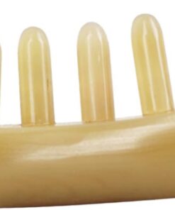 OUNONA Peigne En Corne De Bœuf Naturel Six Dents Massage Antistatique Unisexe Cuir Chevelu Apaisant Soins Capillaires Usage Quotidien