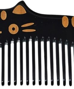 HEMOTON Peigne Corne Ox Portable pour Garçon Fille Peigne de Massage Du Chevelu Dents Larges pour Démêler et Stimuler Accessoire Naturel pour Soins Capillaires