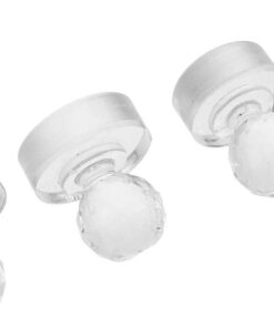 jojofuny Outil de Tampon pour Fard à Paupières 4pcs en Cristal Rond, Compact Réparer et Presser Blush et Ombre à Paupières en Voyage ou Urgences