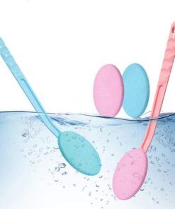 Iebeauty® Best Cheap Pack of 2 Pink& Blue Back Rubs &Massager Bath Brush Easy Lotion Applicator,Extra Long Handle,Great For Body Care
