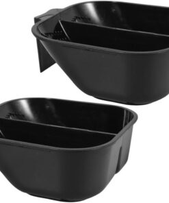 Toyvian 2 Pièces Bol de Coloration Capillaire Noir en Plastique | Base Antidérapante, Usage Salon et Soins Diy, Format Compact Facile à Ranger