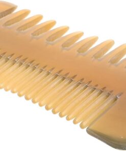 ULTECHNOVO Peigne de Massage Dents Larges et Fines en Corne de Bœuf Double Face Soins Capillaires Antistatique pour Tous Types de Cheveux, Utilisation à Domicile Voyage