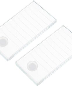 HEMOTON Support en Verre Palette Espace de Travail Large 2 Pièces pour Extensions de Cils Utilisation en Salon de Beauté