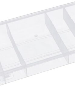 Boîte transparente compacte à 5 compartiments pour outils d'extension de cils pour esthéticiennes et usage domestique