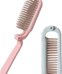 Peigne Antistatique Pliable Accessoire Pratique pour Cheveux Bouclés Quotidien 2pcs en Plastique Bleu pour Soins Capillaires et Massage Cuir Chevelu pour Cheveux Bouclés Quotidien