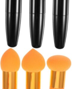 Healvian 2ensemble Éponges à Maquillage Épaisse pour Femmes Outil de Maquillage avec Manche Accessoire pour Correcteur et Stylos Estompeurs